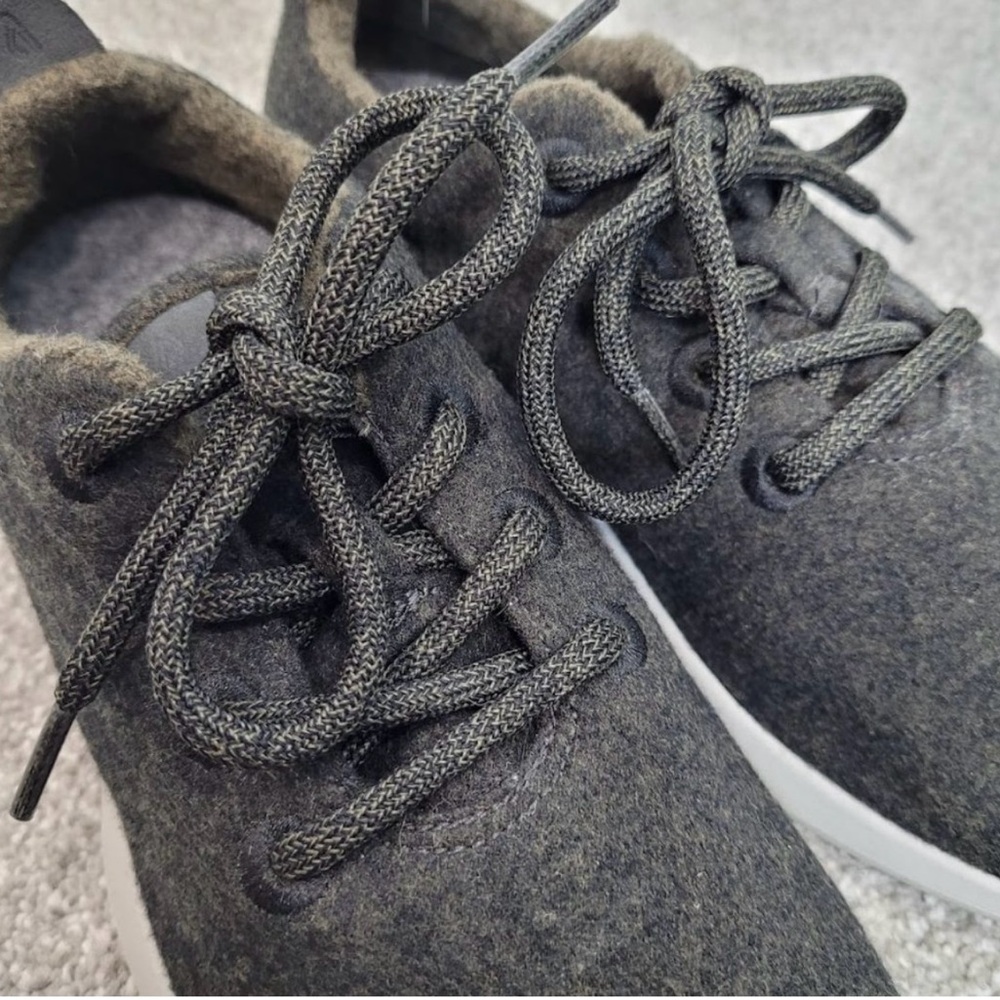 Allbirds Women’s the wool runner lace up grey gray tan tennis shoe sneakers 8 - Picture 8 of 11